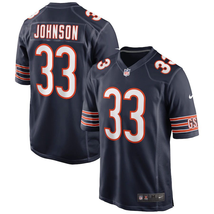 Men Chicago Bears #33 Jaylon Johnson Nike Navy Game NFL Jersey